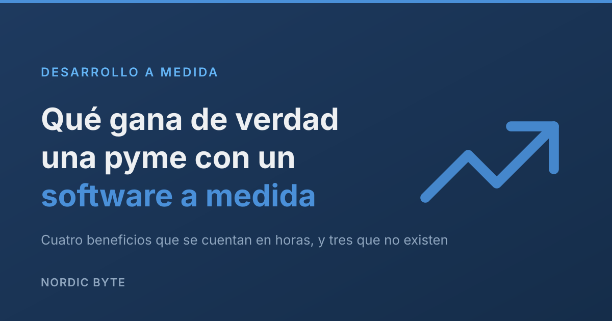 Qué gana de verdad una pyme con un software a medida (y qué no gana)