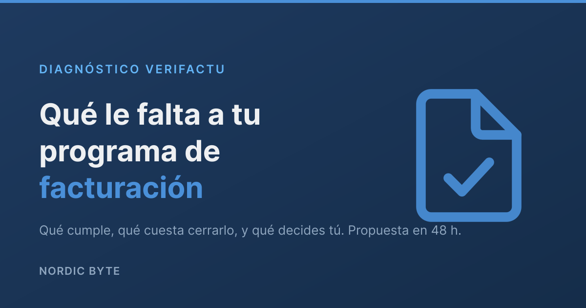Cómo adaptar el programa de facturación de tu pyme a Verifactu cuando quien lo hizo ya no está